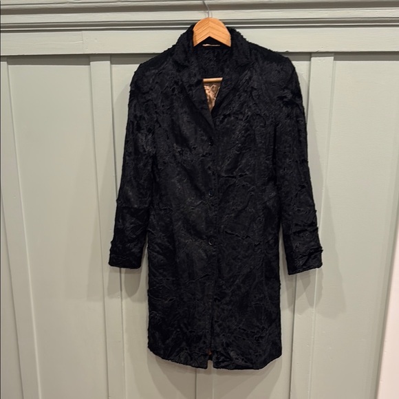 Principles Vintage Faux Fur Black Women's Coat - size 12 - Picture 1 of 5